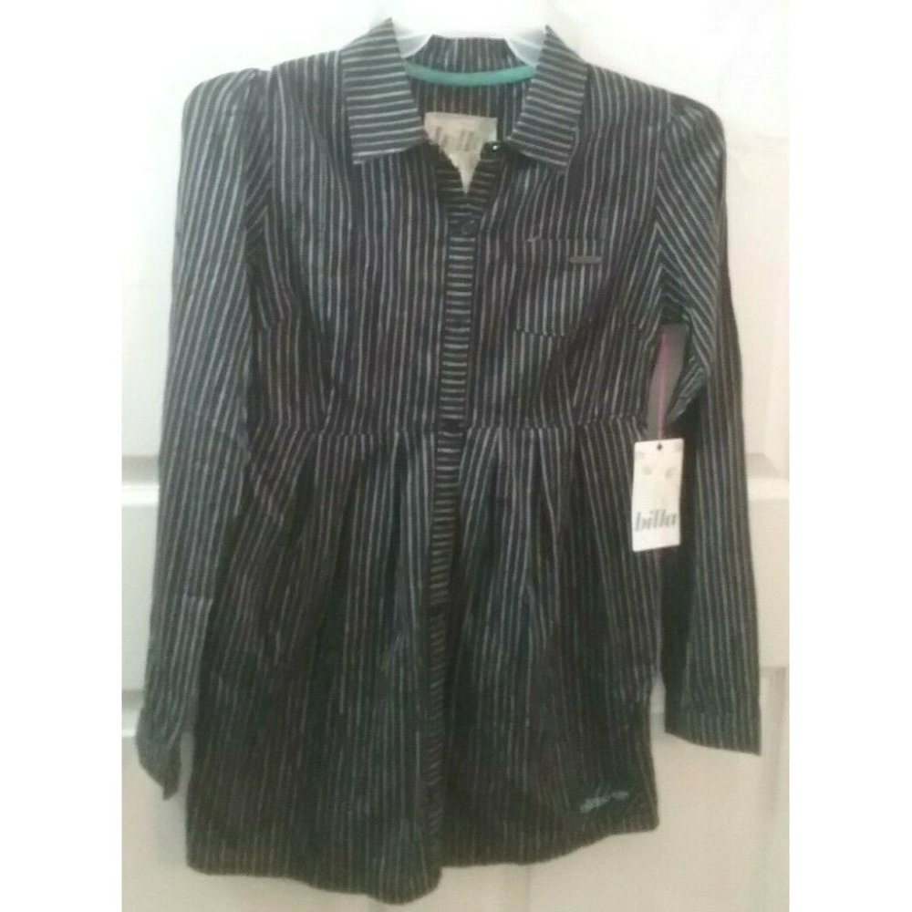 BILLABONG Women's Long Sleeve, Button Up, Black